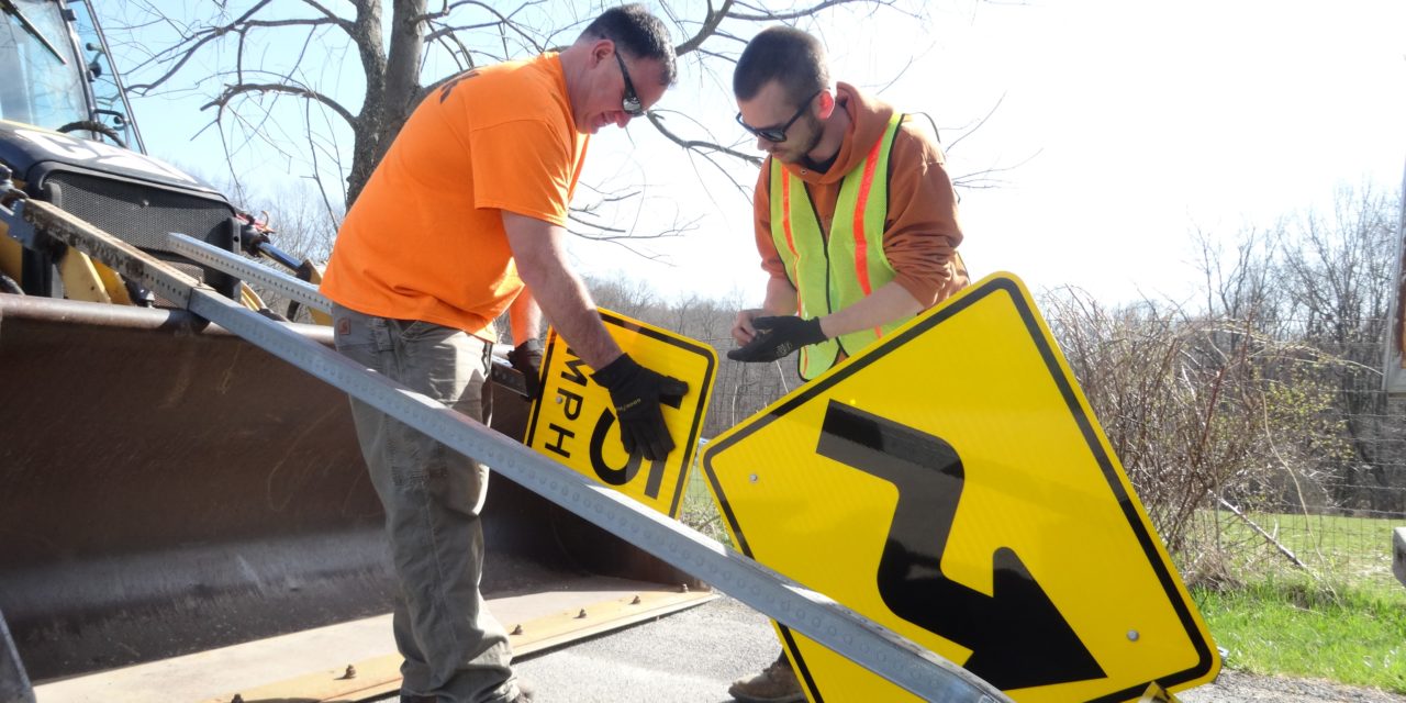 Signs going up on country roads