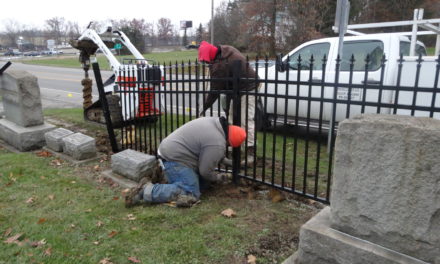 Cemetery fence project underway