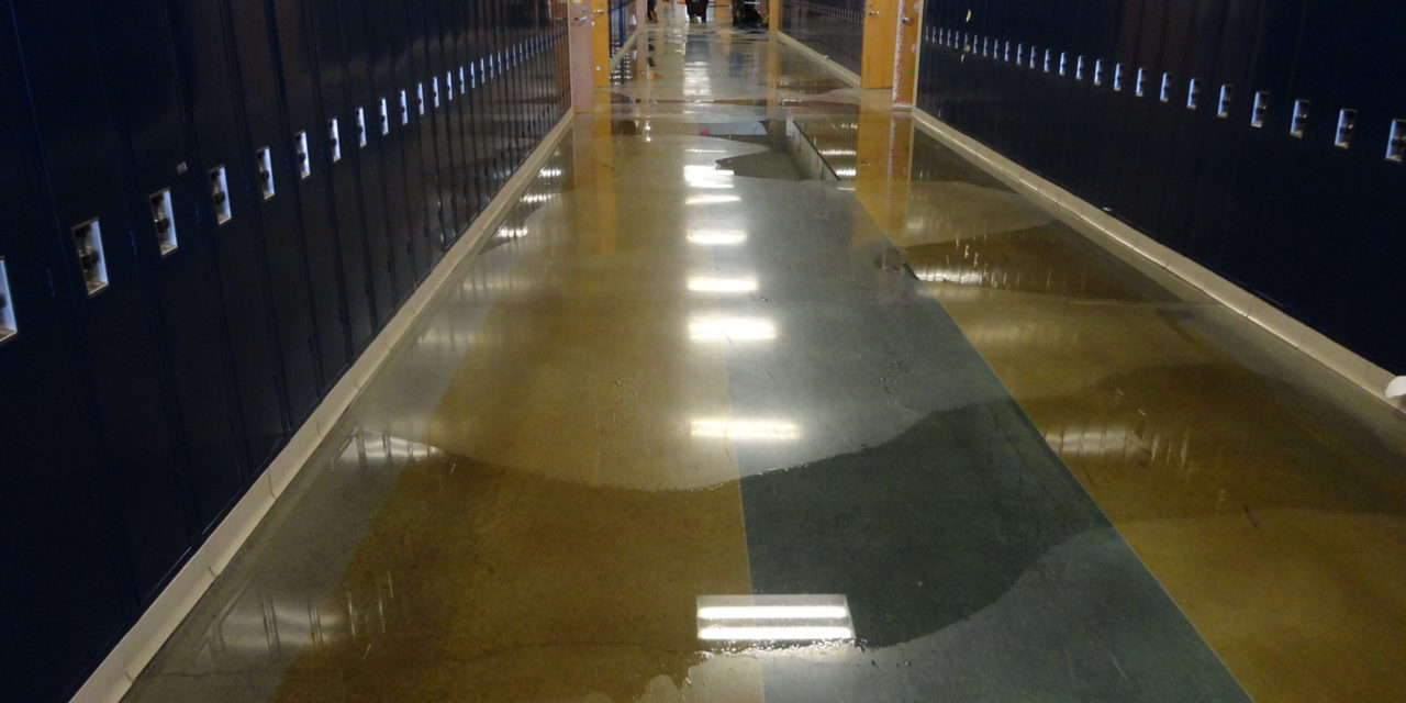 Brookfield Middle School flooding