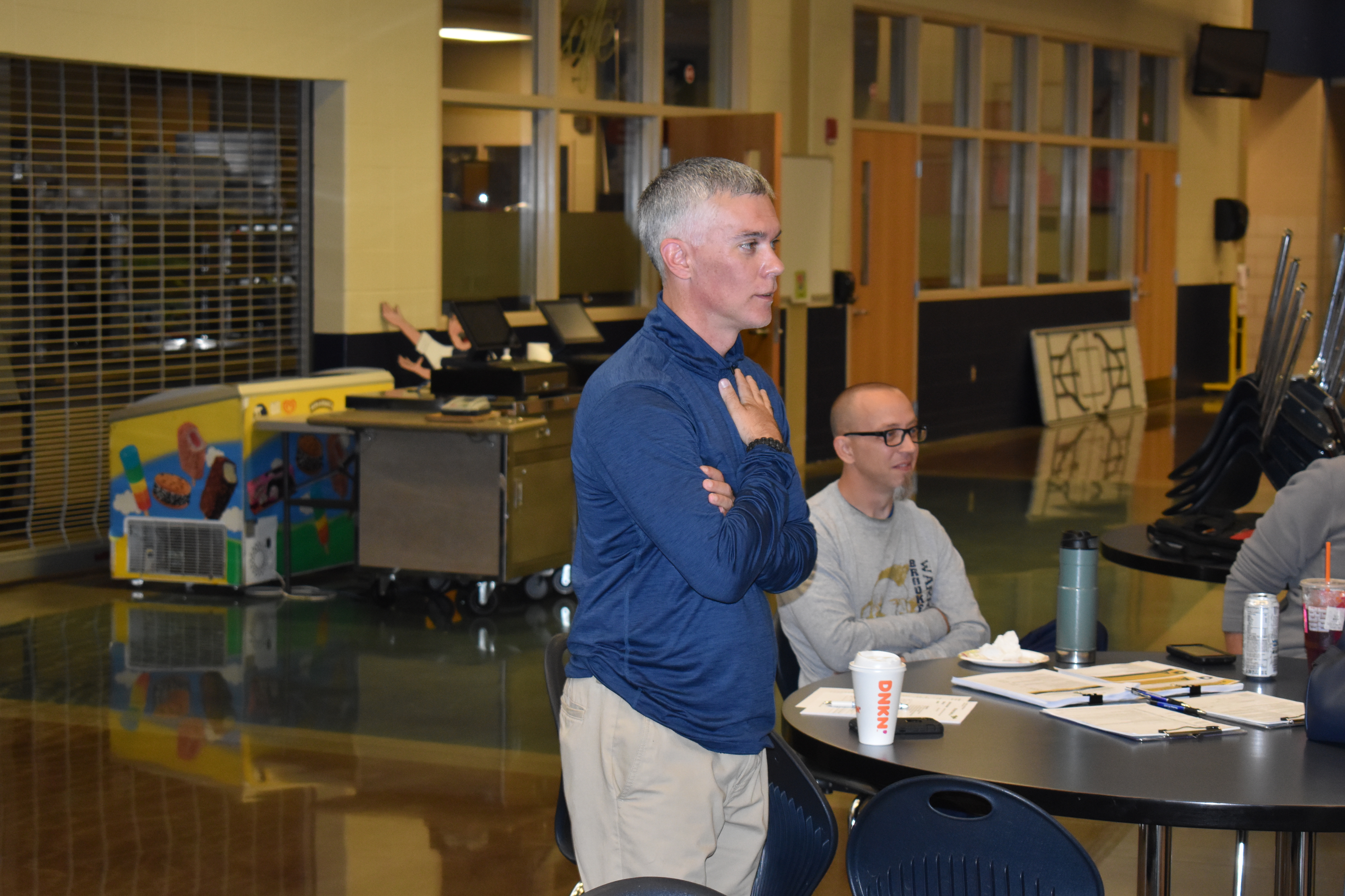 Toby Gibson at the Sept. 7, 2019, Coffee With the Superintendent.