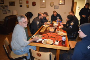 Terry Gerba, at left, and his wife, Connie, provide Thanksgiving dinner to members of Brookfield's fire and police departments each year.