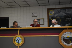 Mark Ferrara, left, is shown at his first meeting as a Brookfield Township trustee. Also present are trustees Ron Haun, center, and Dan Suttles.