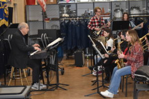 Harold Danko plays with the Brookfield High School Jazz Band.