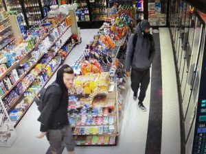 Brookfield police are trying to identify the man on the right, who is suspected in a series of thefts. The man on the left has been identified at Scott E. Douglas, and he has been charged in those thefts.