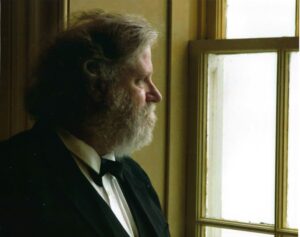 Paul Worley is shown in his role as President Rutherford B. Hayes in the movie "Engineering Tragedy: The Ashtabula Train Disaster."