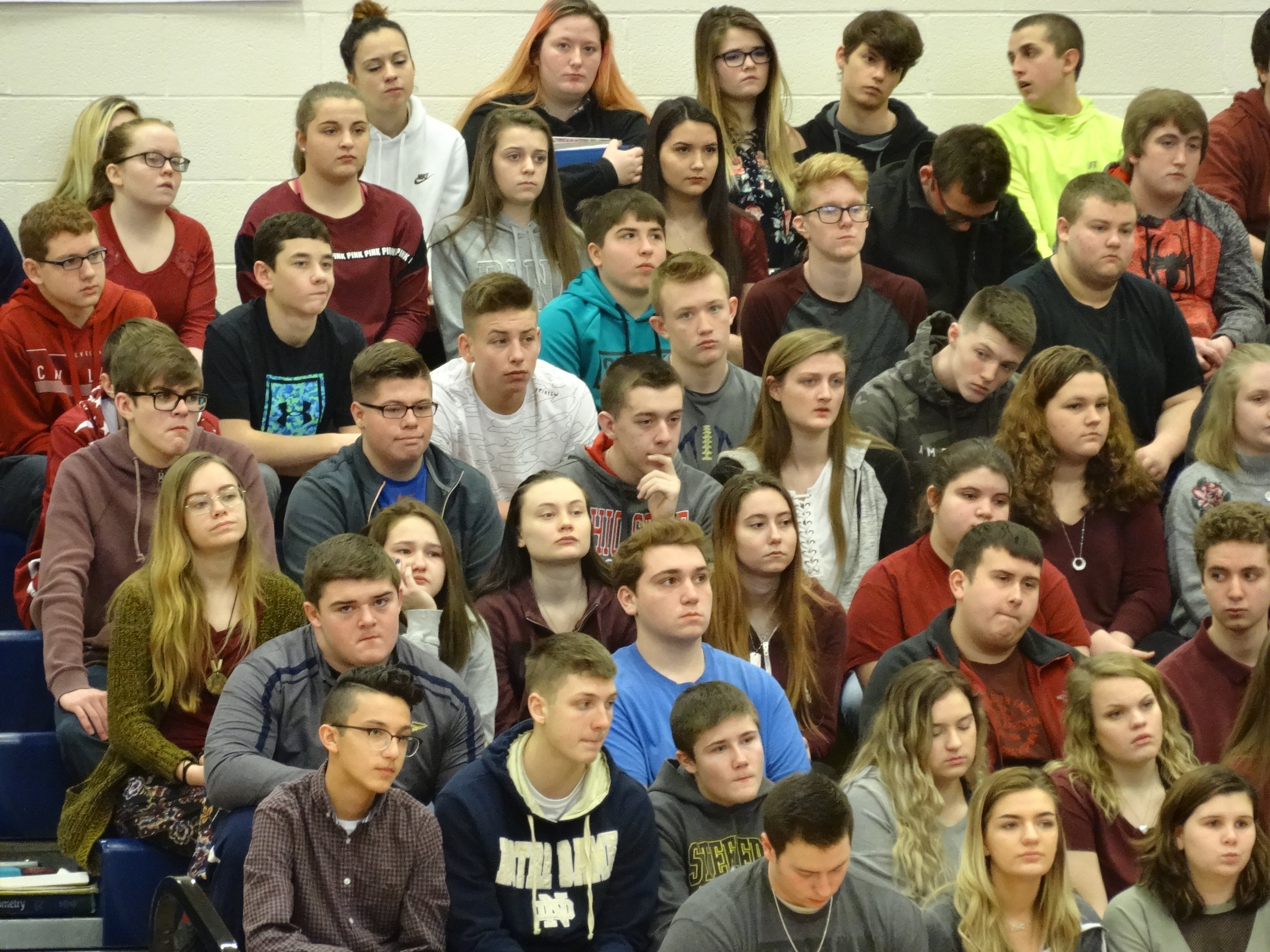 These students participated in Brookfielc High School's National Walkout Day observance March 14.