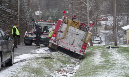 Icy road claims Sharon fire truck