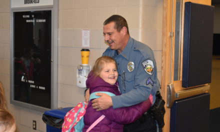 Cpl. Mann’s first day as SRO at Brookfield schools