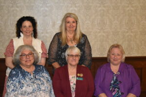 Masury-Brookfield Women's Club officers are, seated from left, Carrie Davis, Ruth Hawkins and Rene Martin and, standing, Melissa Sydlowski, left, and Chris Trinckes.