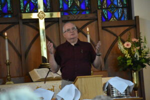Pastor Dick Smith preaches at the June 4 service in which it as announced he was leaving the church.