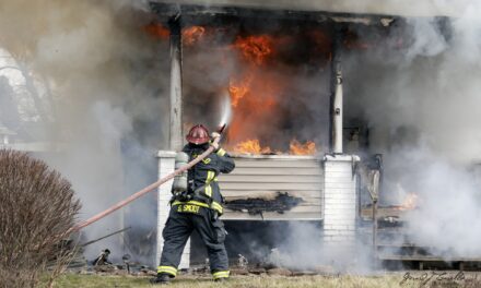 Fire chases woman from home
